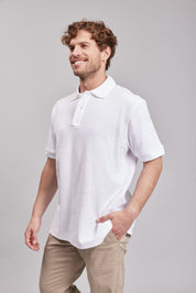Polera Polo M/C Blanca Hombre
