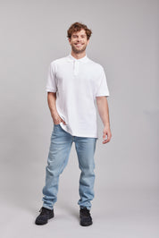 Polera Polo M/C Blanca Hombre