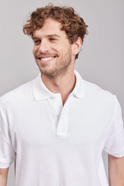 Polera Polo M/C Blanca Hombre