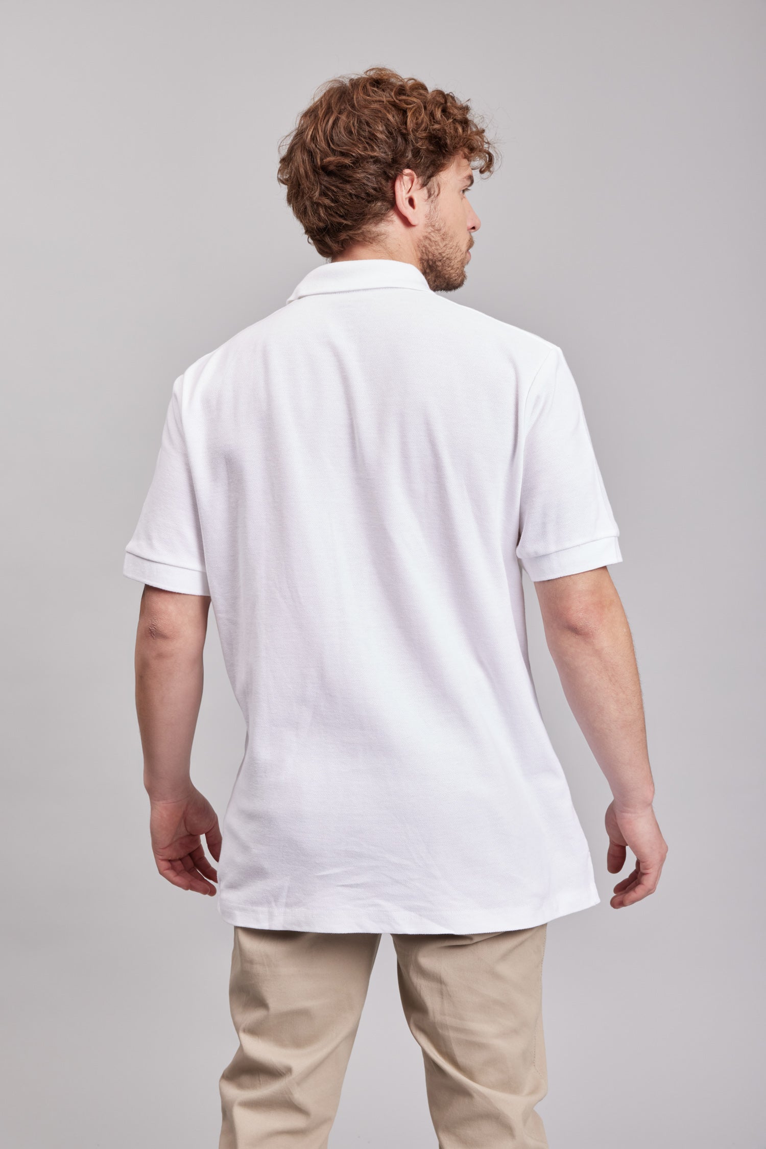 Polera Polo M/C Blanca Hombre