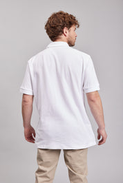 Polera Polo M/C Blanca Hombre