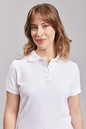 Polera Polo M/C Blanca Mujer