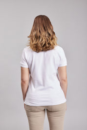 Polera Polo M/C Blanca Mujer