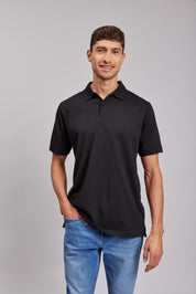 Polera Polo M/C Negra Hombre