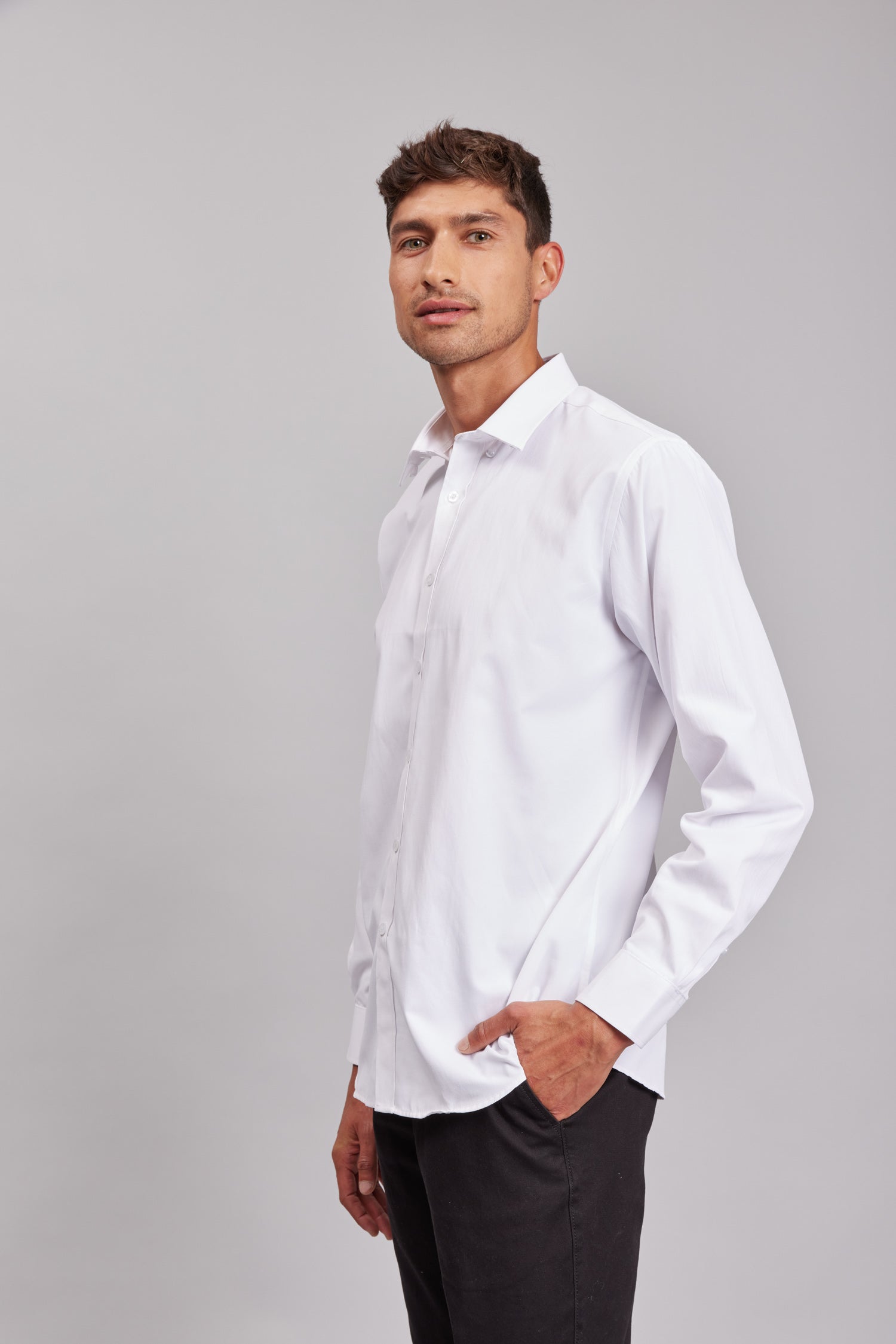 Camisa Oxford Light M/L Blanca Hombre