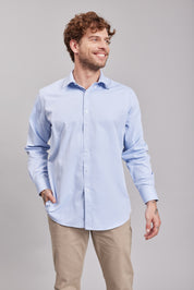 Camisa Oxford Light M/L Celeste Oscuro Hombre