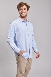 Camisa Oxford Light M/L Celeste Oscuro Hombre