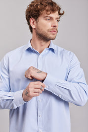 Camisa Oxford Light M/L Celeste Oscuro Hombre