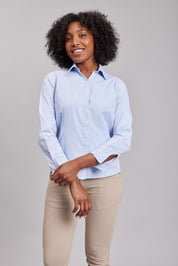 Blusa Oxford Light M/L Celeste Oscuro Mujer