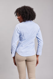 Blusa Oxford Light M/L Celeste Oscuro Mujer