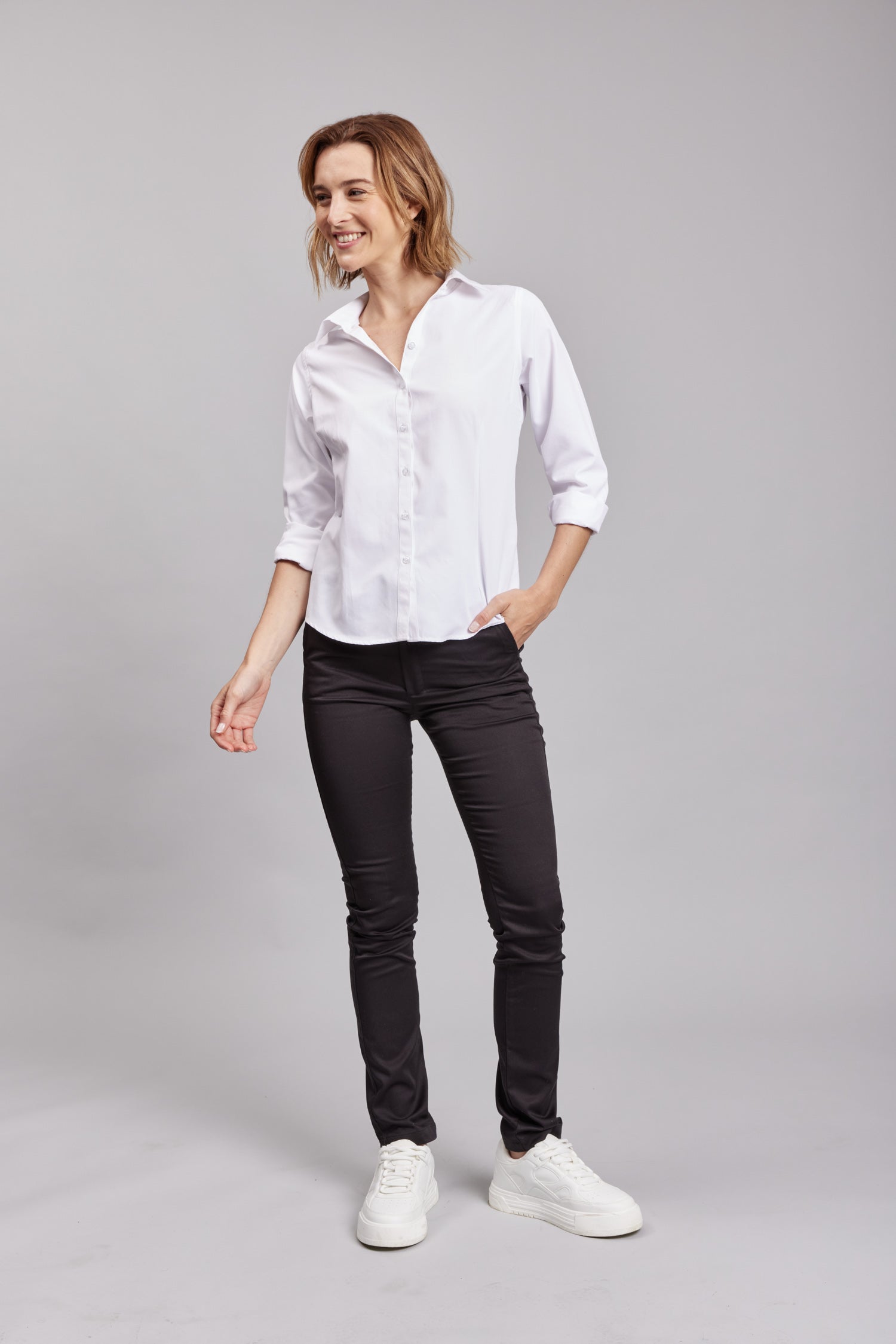 Blusa Light M/L Blanca Mujer