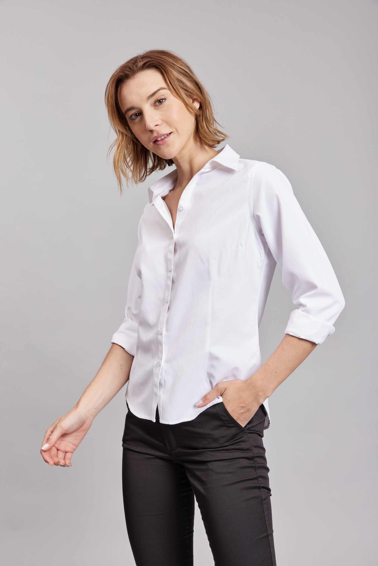 Blusa Light M/L Blanca Mujer