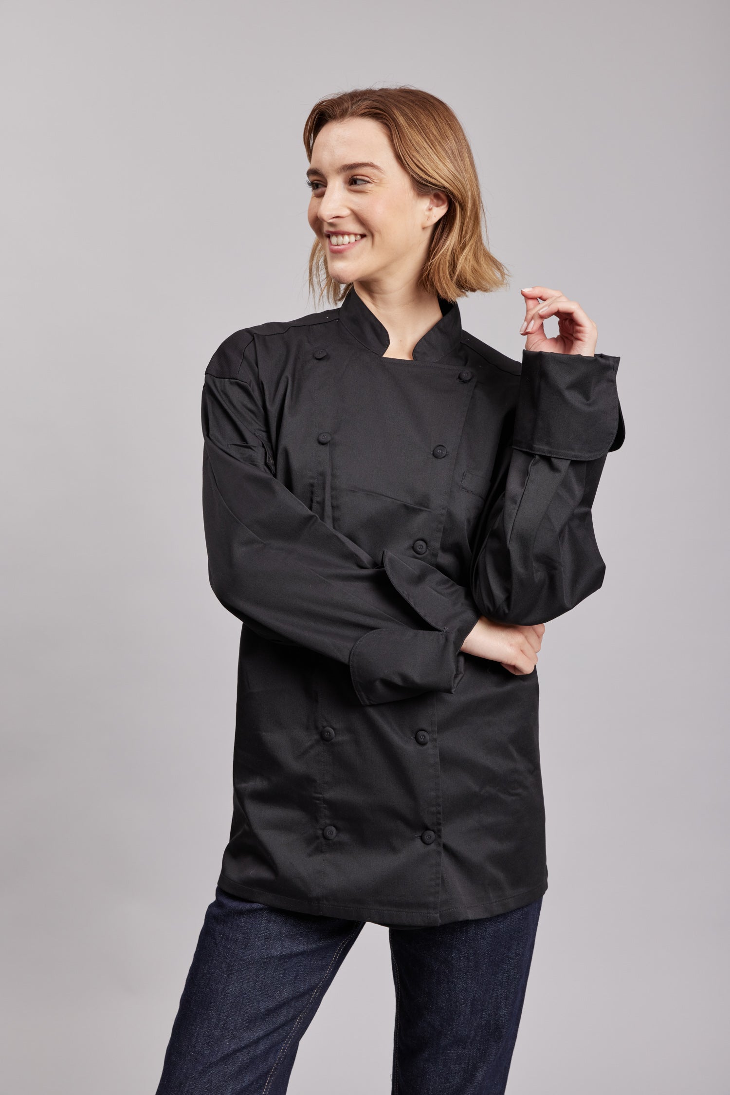 Chaqueta Prime Chef Unisex Augusta Negra