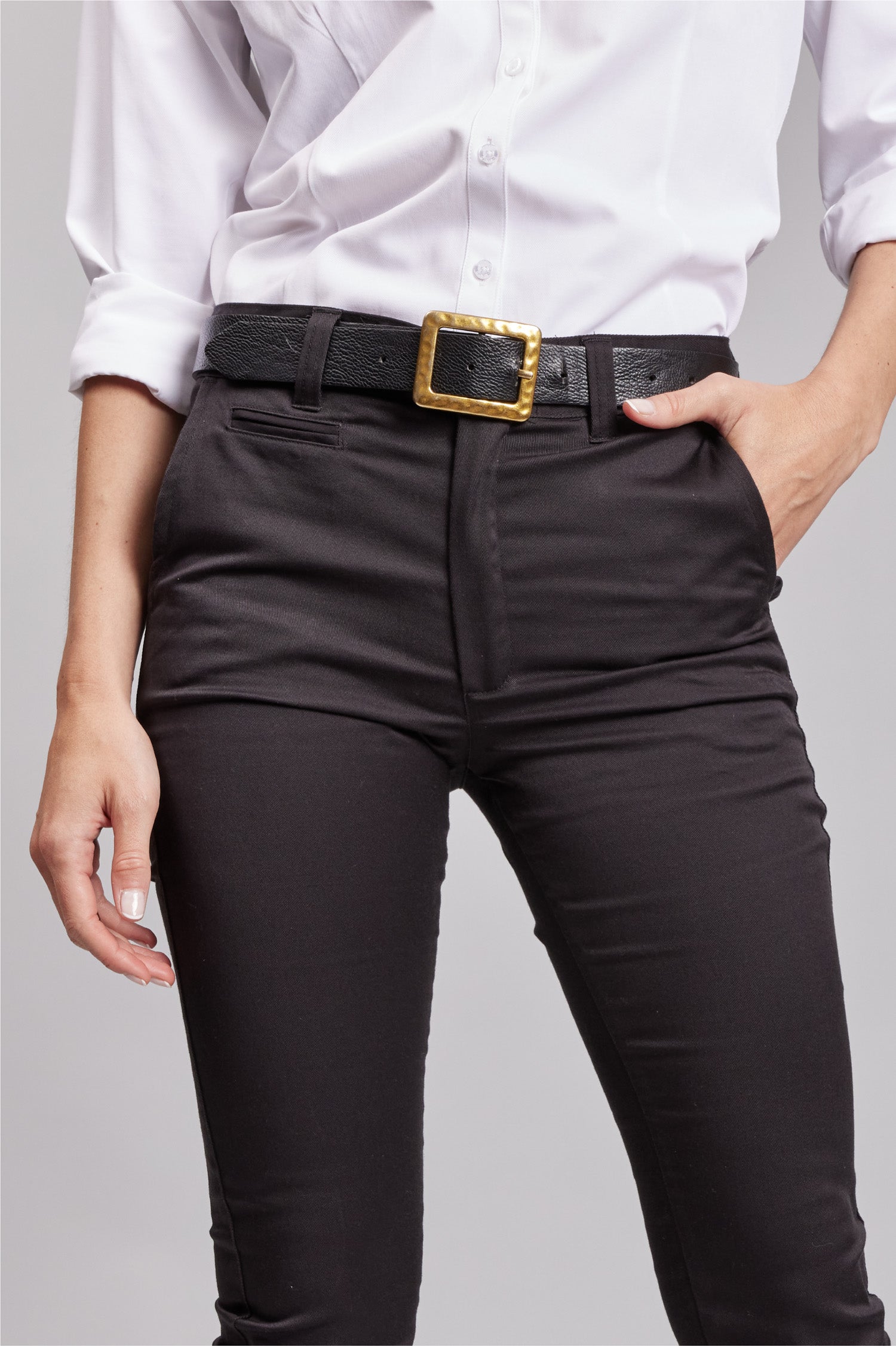 Pantalón Casual Slim Negro Mujer