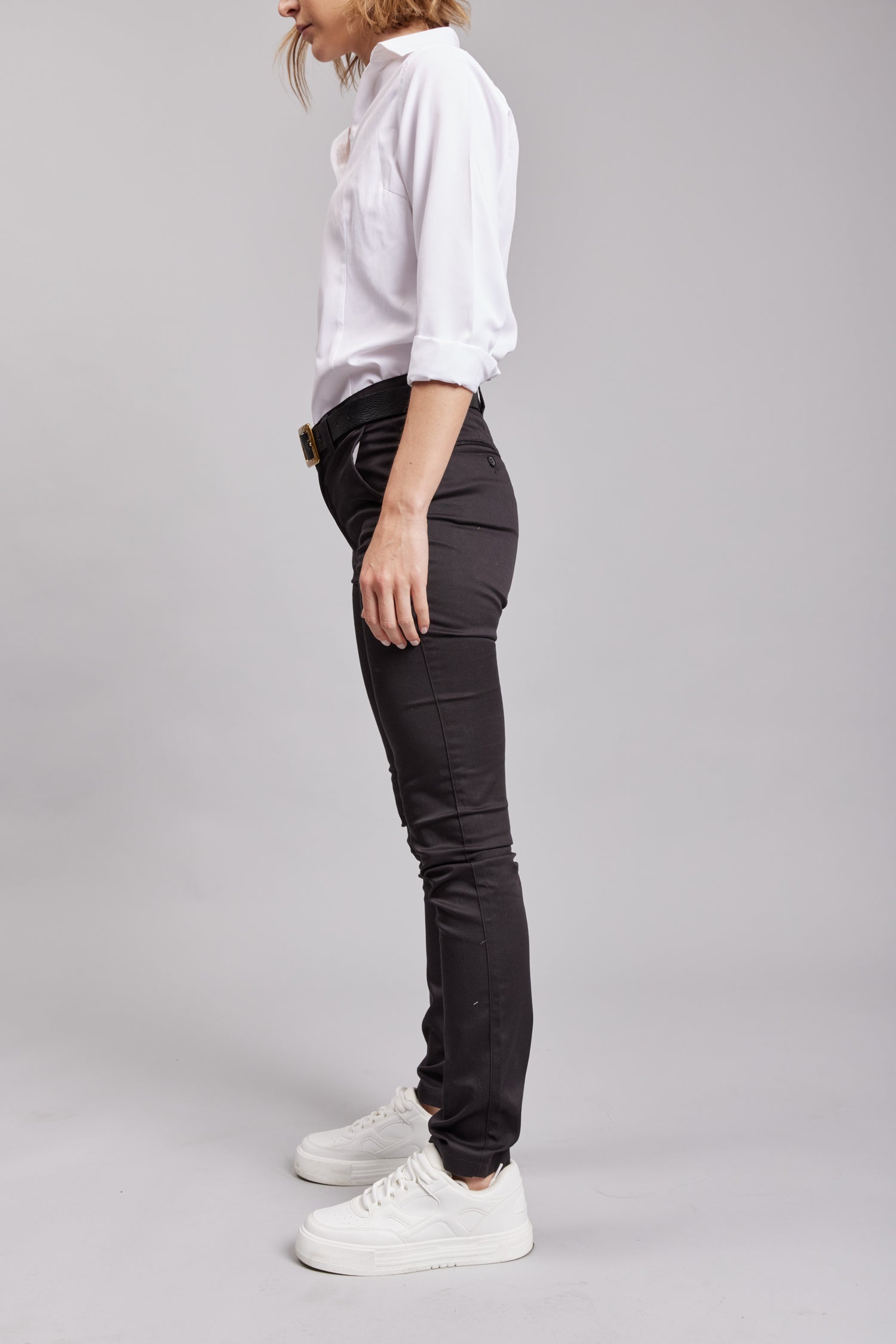 Pantalón Casual Slim Negro Mujer