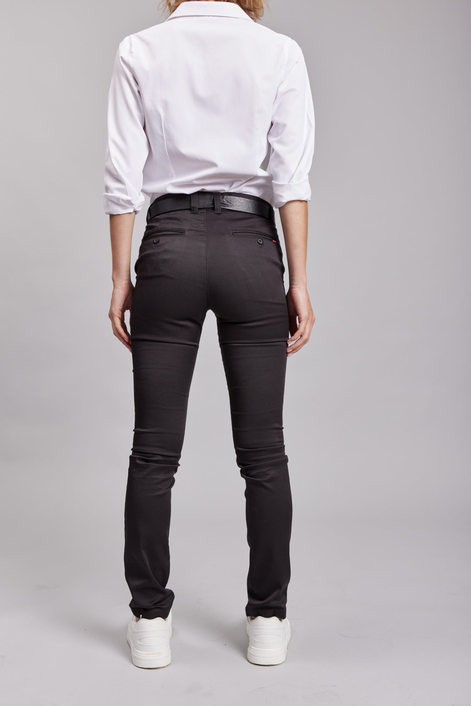 Pantalón Casual Slim Negro Mujer