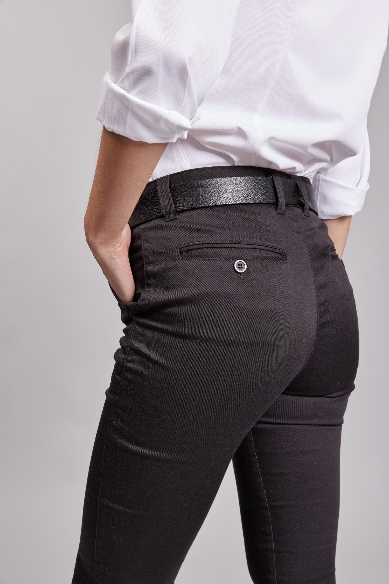 Pantalón Casual Slim Negro Mujer