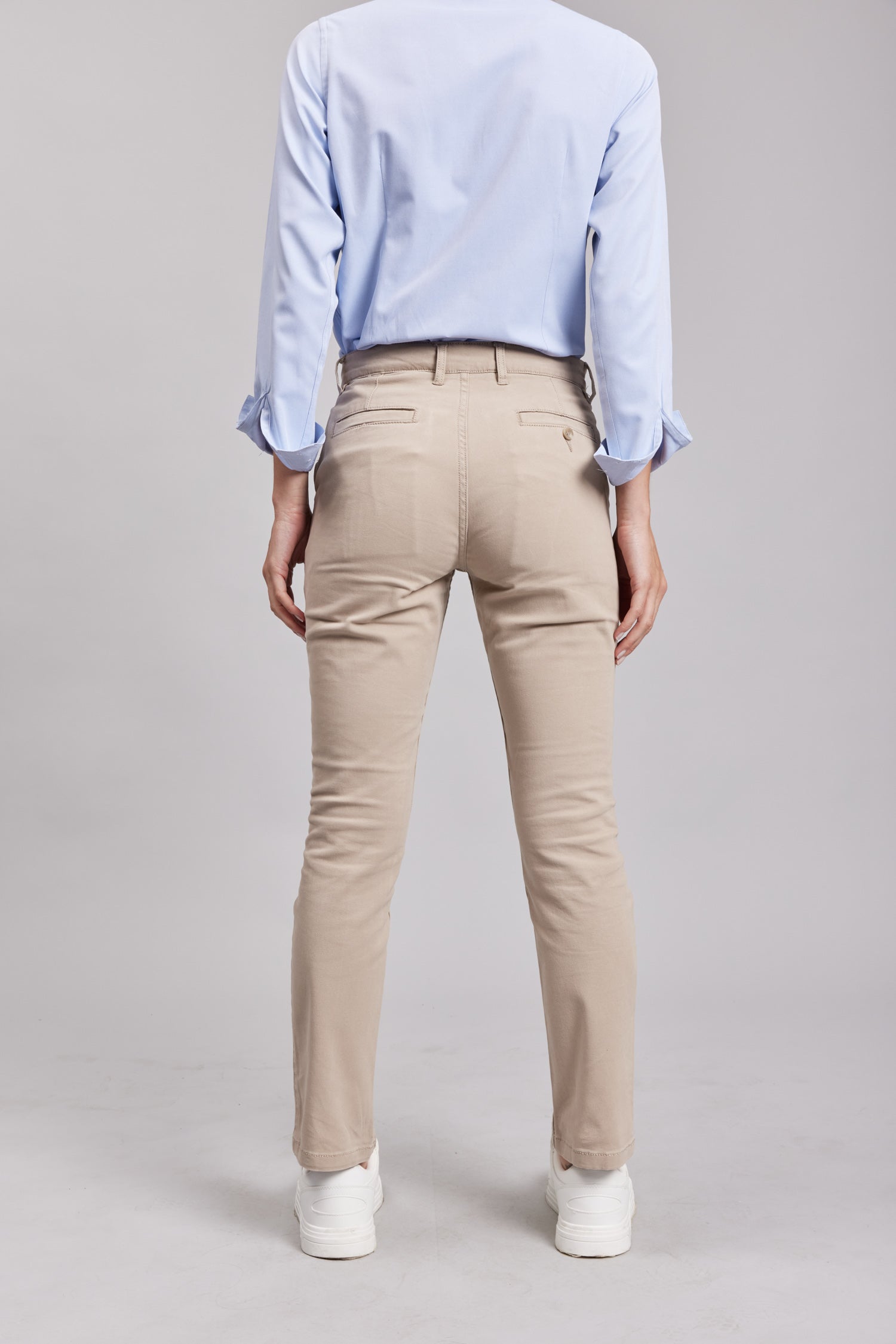 Pantalón Casual Slim Beige Mujer