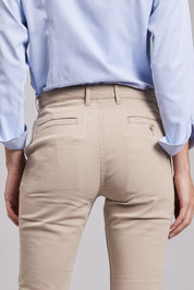 Pantalón Casual Slim Beige Mujer