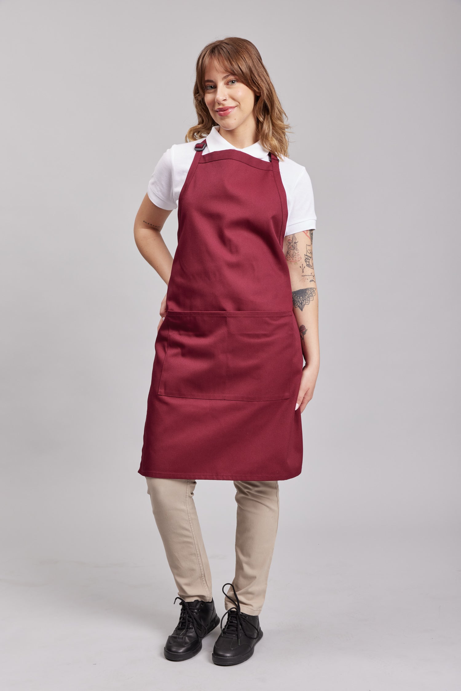 Delantal Pechera Prime Chef Sydney Burgundy