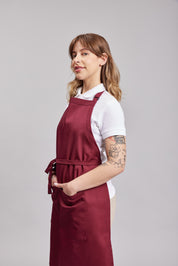 Delantal Pechera Prime Chef Sydney Burgundy