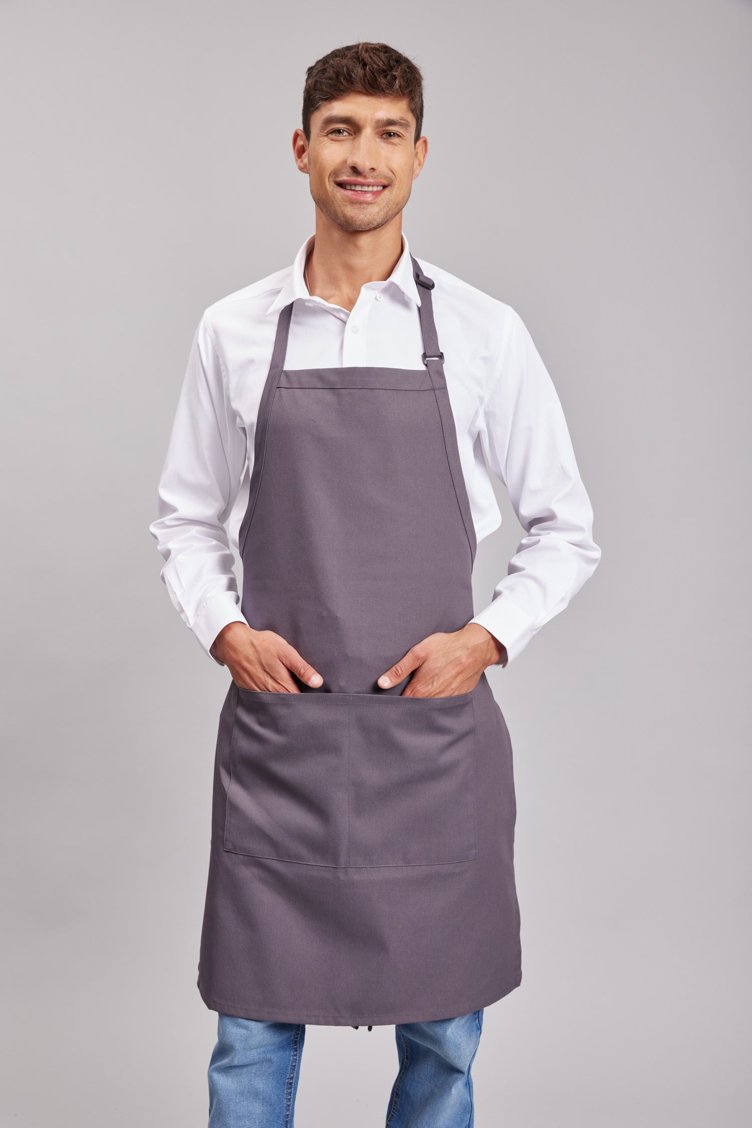 Delantal Pechera Prime Chef Sydney Gris