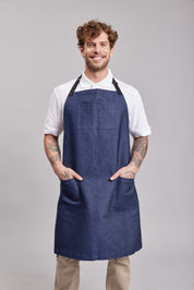 Delantal Pechera Bicolor Prime Chef Perth Denim Jeans
