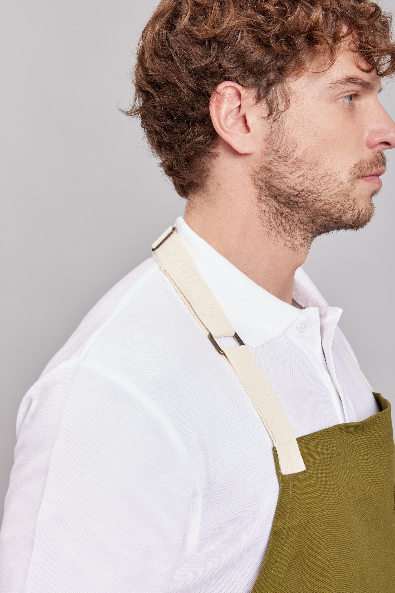 Delantal Pechera Bicolor Prime Chef Melbourne Verde