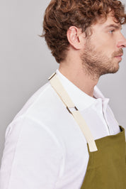 Delantal Pechera Bicolor Prime Chef Melbourne Verde