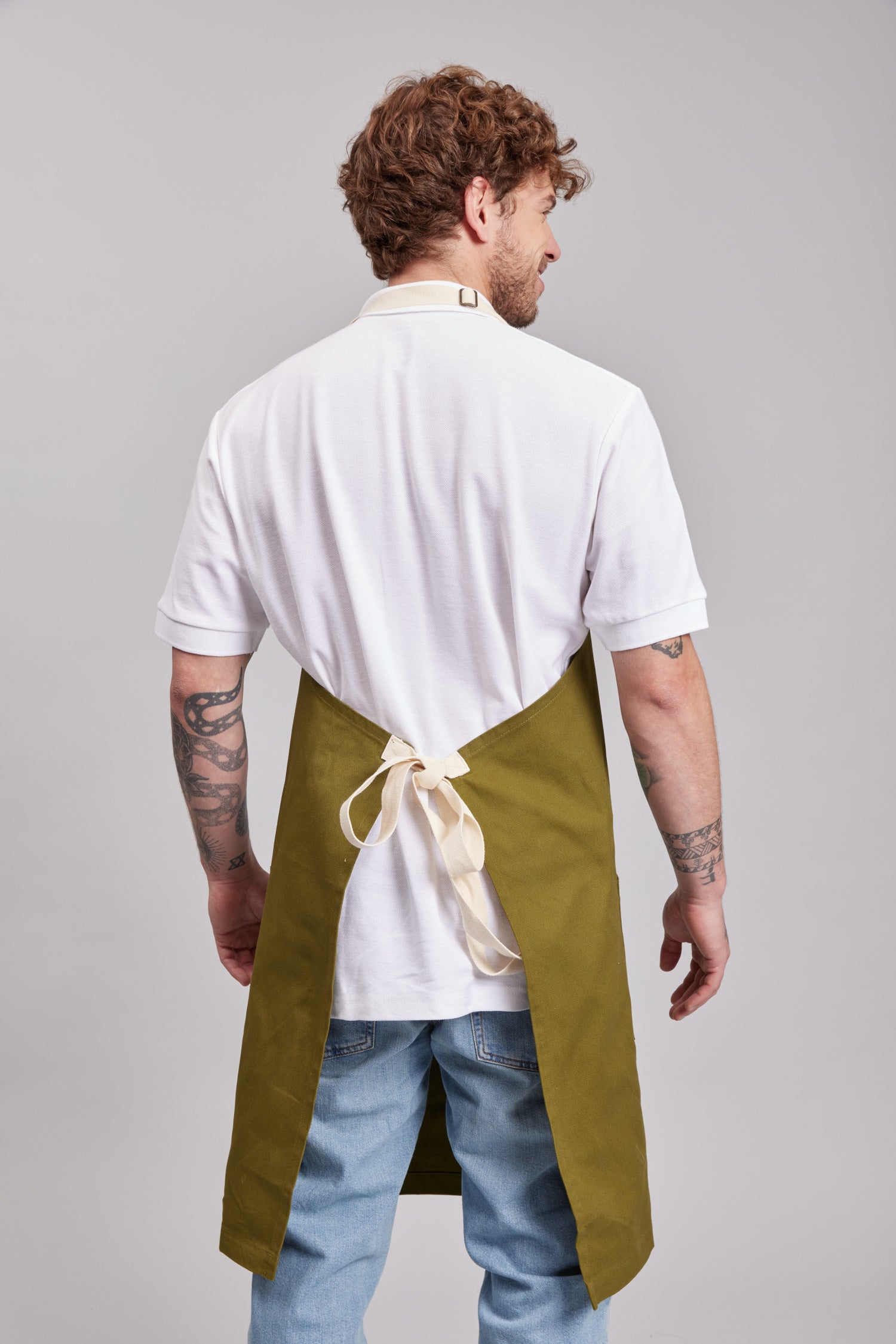 Delantal Pechera Bicolor Prime Chef Melbourne Verde