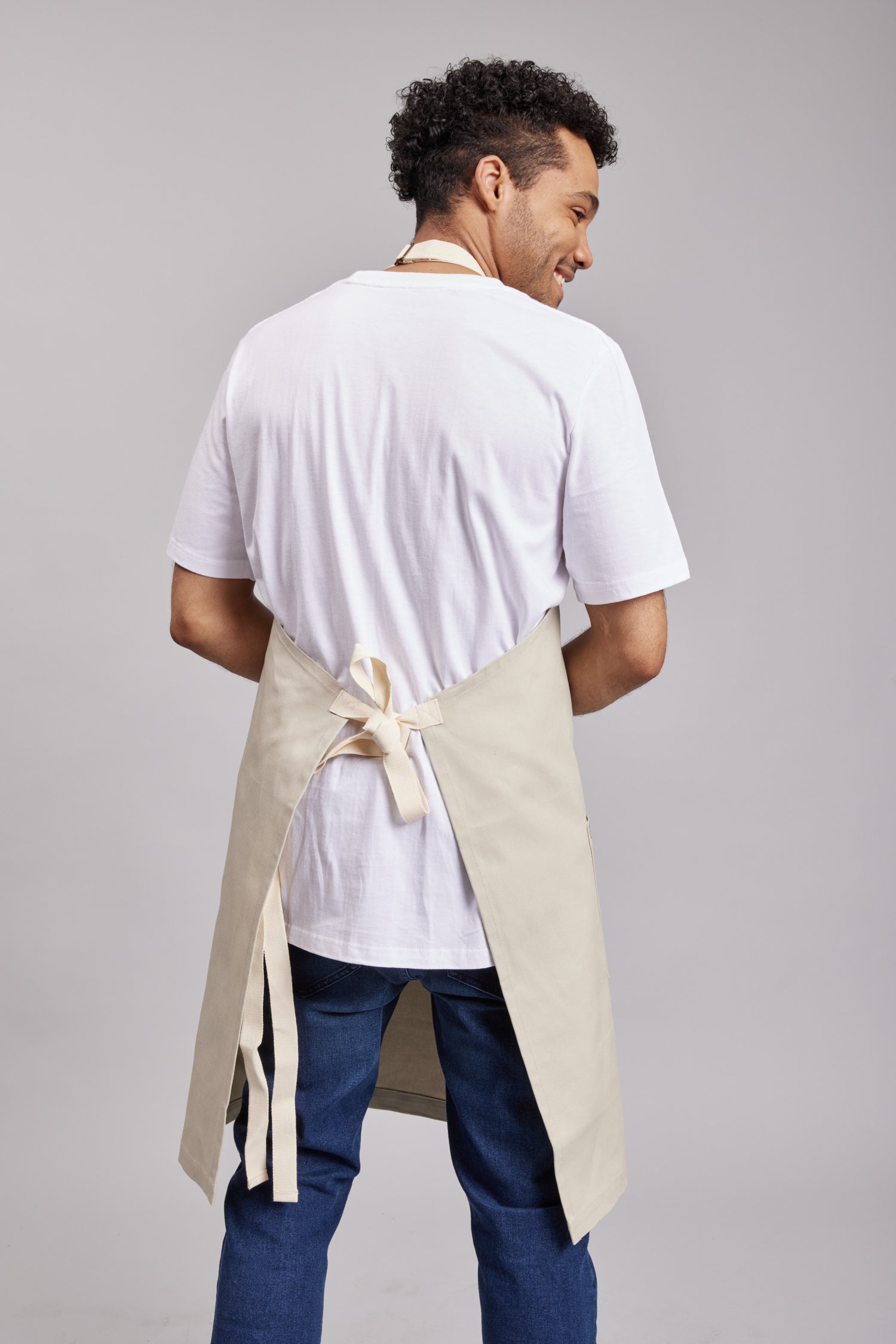 Delantal Pechera Bicolor Prime Chef Melbourne Sand Beige