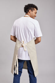 Delantal Pechera Bicolor Prime Chef Melbourne Sand Beige