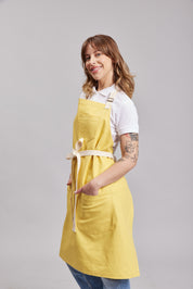 Delantal Pechera Bicolor Prime Chef Melbourne Amarillo