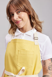 Delantal Pechera Bicolor Prime Chef Melbourne Amarillo
