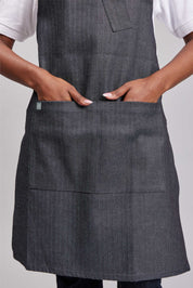 Delantal Pechera Bicolor Prime Chef Hobart Zig Zag Denim