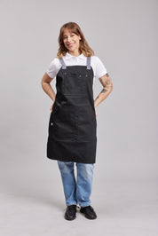 Delantal Pechera Bicolor Prime Chef Cairns Negro y Gris