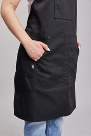 Delantal Pechera Bicolor Prime Chef Cairns Negro y Gris