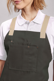 Delantal Pechera Bicolor Prime Chef Cairns Verde y Beige