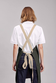 Delantal Pechera Bicolor Prime Chef Cairns Verde y Beige