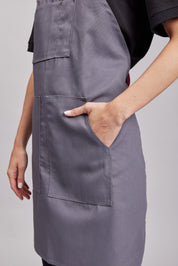 Delantal Pechera Bicolor Prime Chef Cairns Gris y Granate