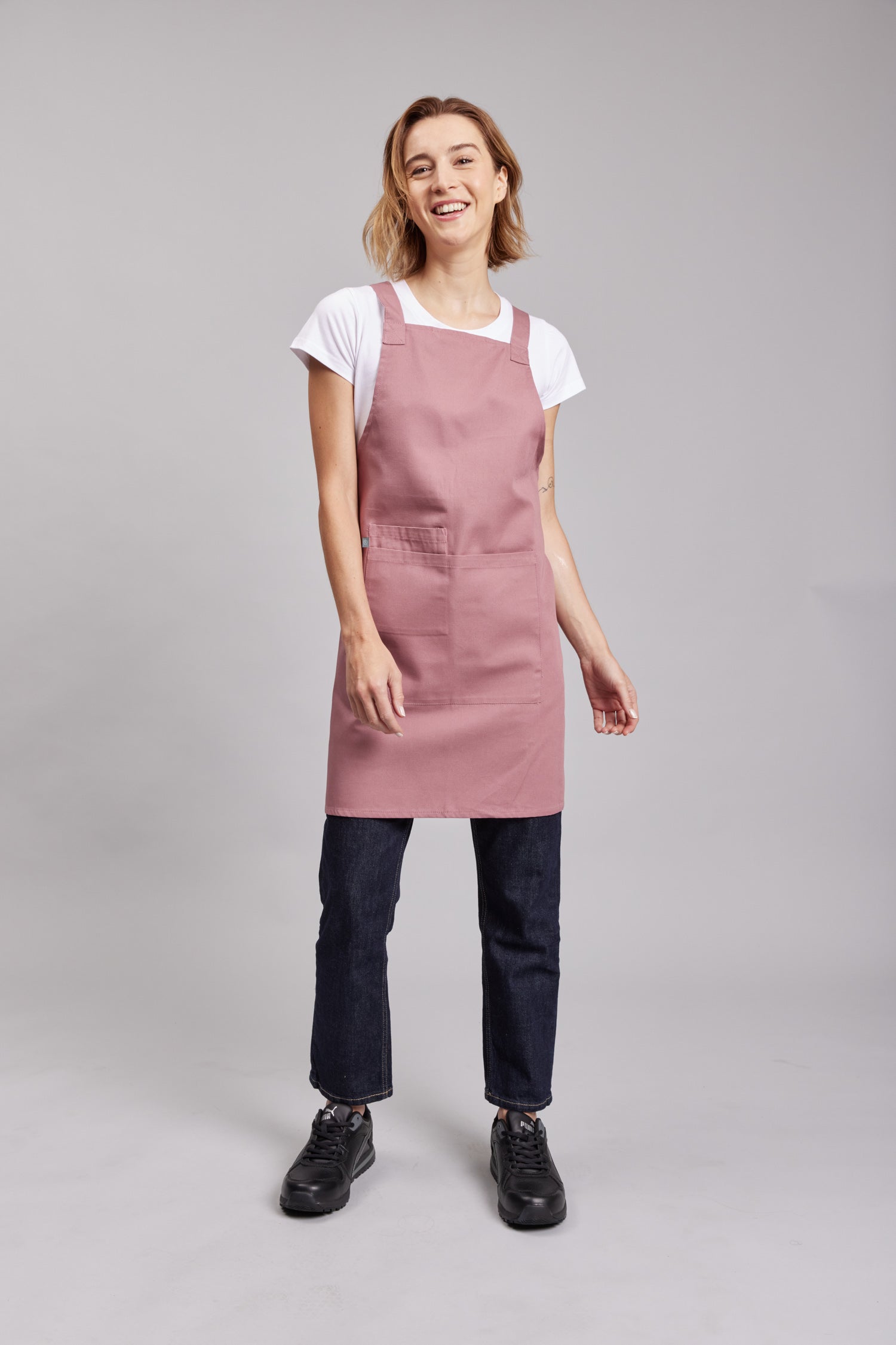 Delantal Pechera Orgánica Prime Chef Tasmania Rosa Palo