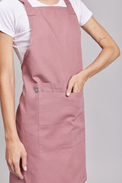 Delantal Pechera Orgánica Prime Chef Tasmania Rosa Palo