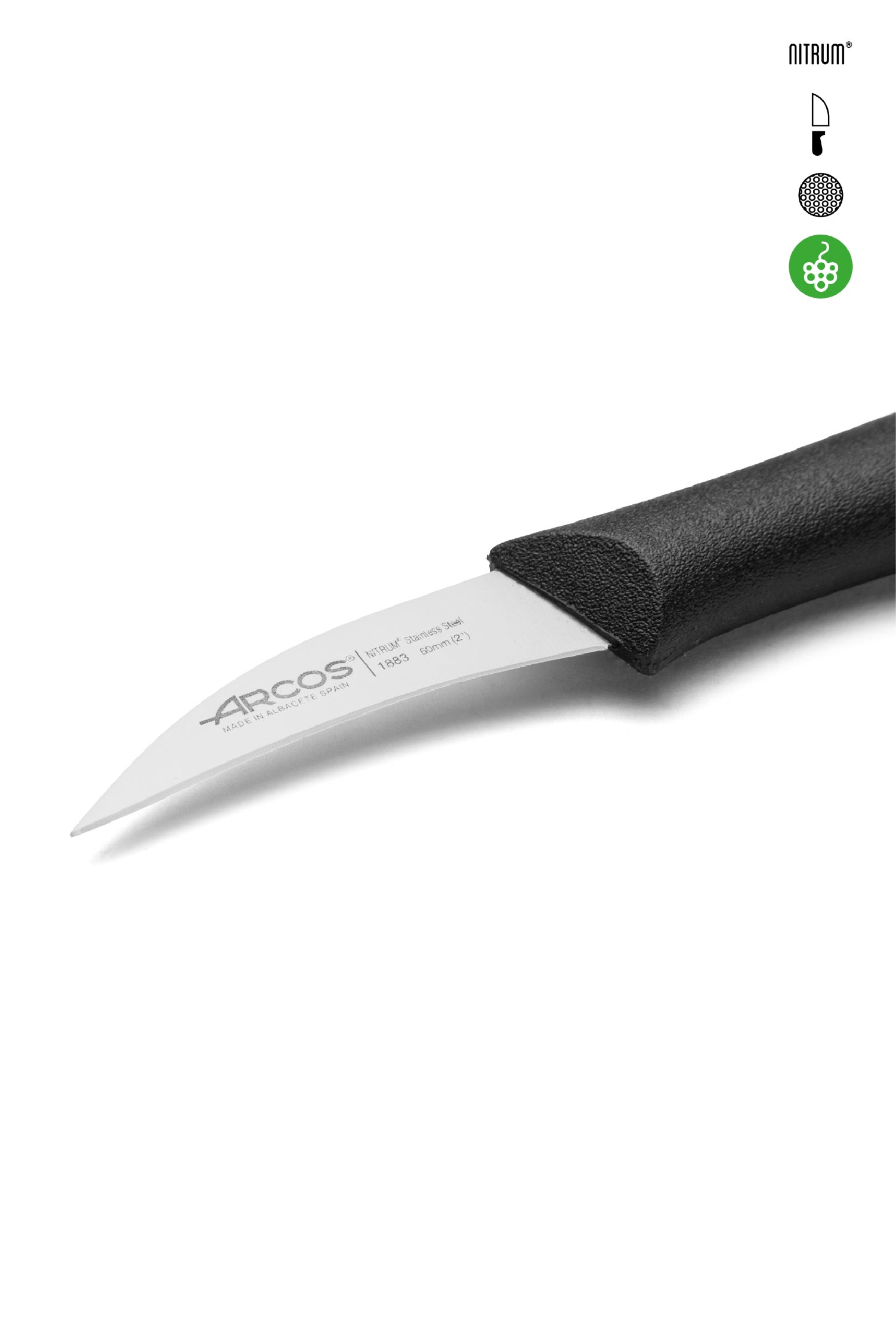 Cuchillo curvo o torneador Arcos 6cm Línea Nova
