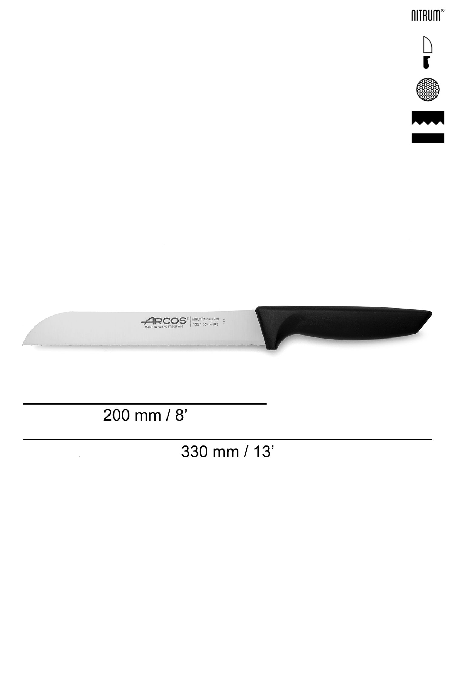 Cuchillo de sierra Arcos 20cm Línea Niza