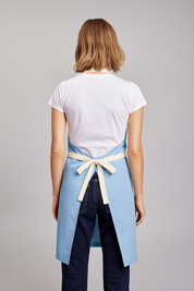 Delantal Pechera Bicolor Prime Chef Melbourne Celeste