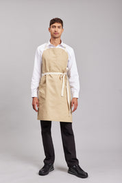 Delantal Pechera Bicolor Prime Chef Melbourne Light Beige