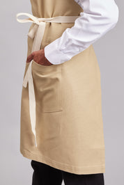 Delantal Pechera Bicolor Prime Chef Melbourne Light Beige